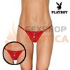Tanga roja con detalle de Playboy roja